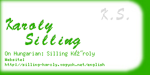 karoly silling business card